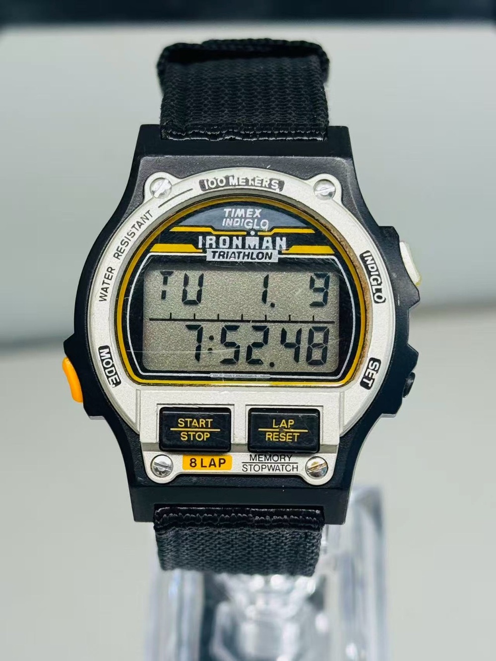 Vintage Timex Ironman Triathlon Indiglo Digital Watch 8 Lap Memory New Battery